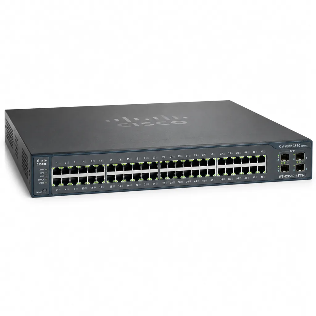 سوئیچ سیسکو مدل WS-C3560-48TS-S | سری 3560 | ۴۸ پورت 10/100 | ۴ پورت SFP